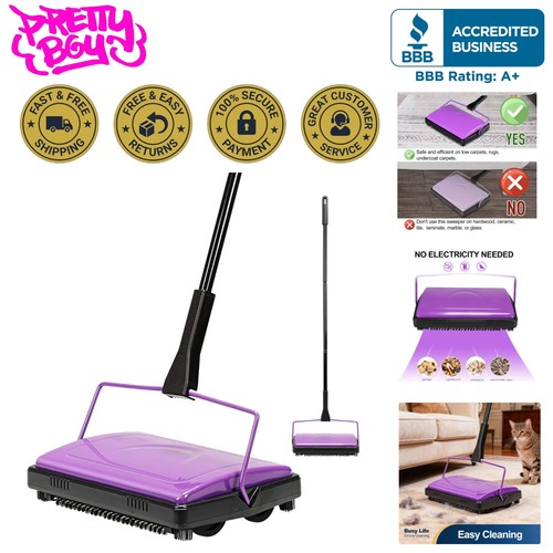 Hand operated carpet sweeper - hand-operated,