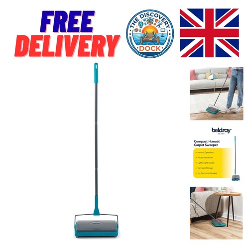 Quiet manual carpet - manual, sweeper