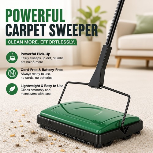 Manual carpet sweeper brush - sweeper,